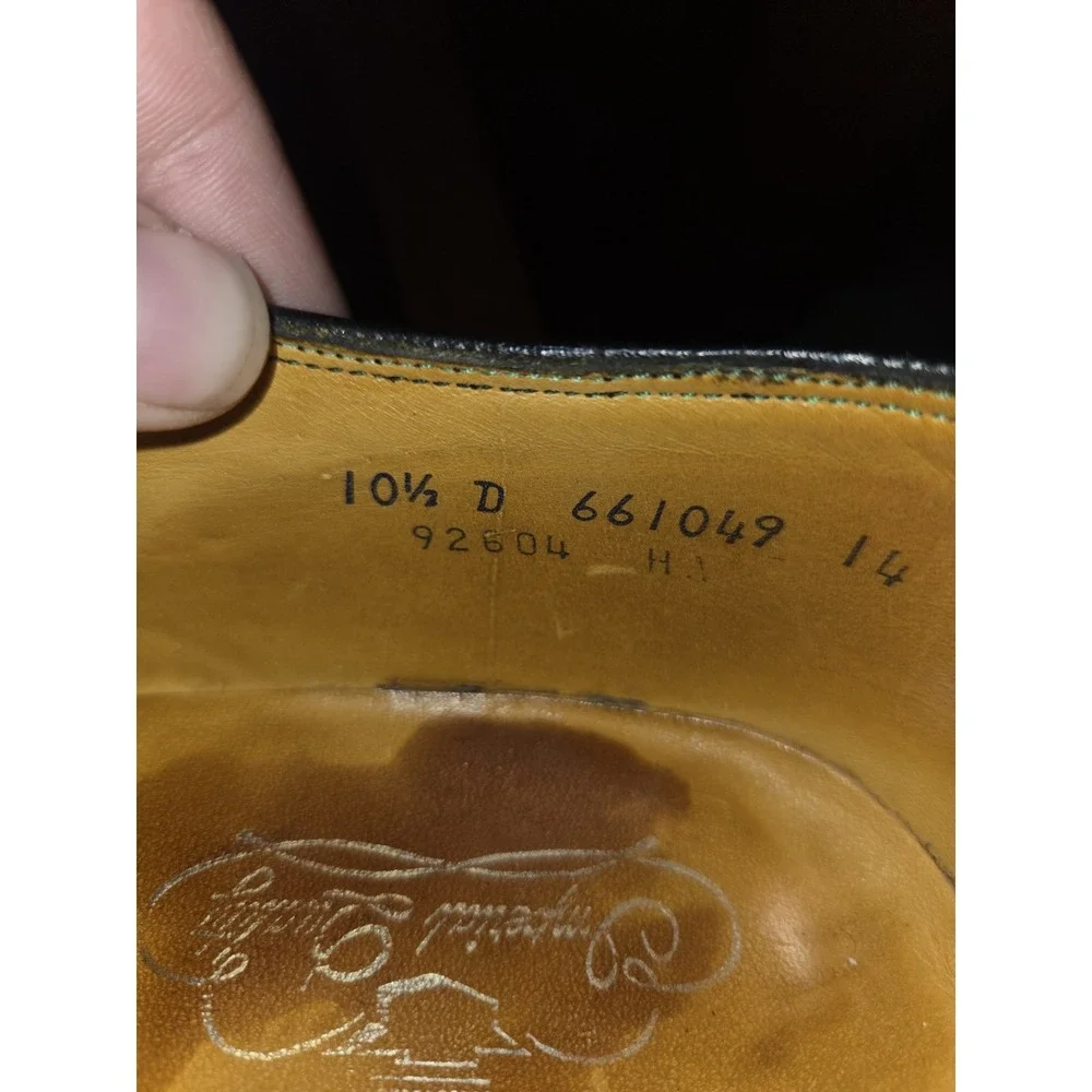 Vintage Florsheim Imperial Kenmoor 92604 Black Pebble Grain Longwing 10.5 D 1971